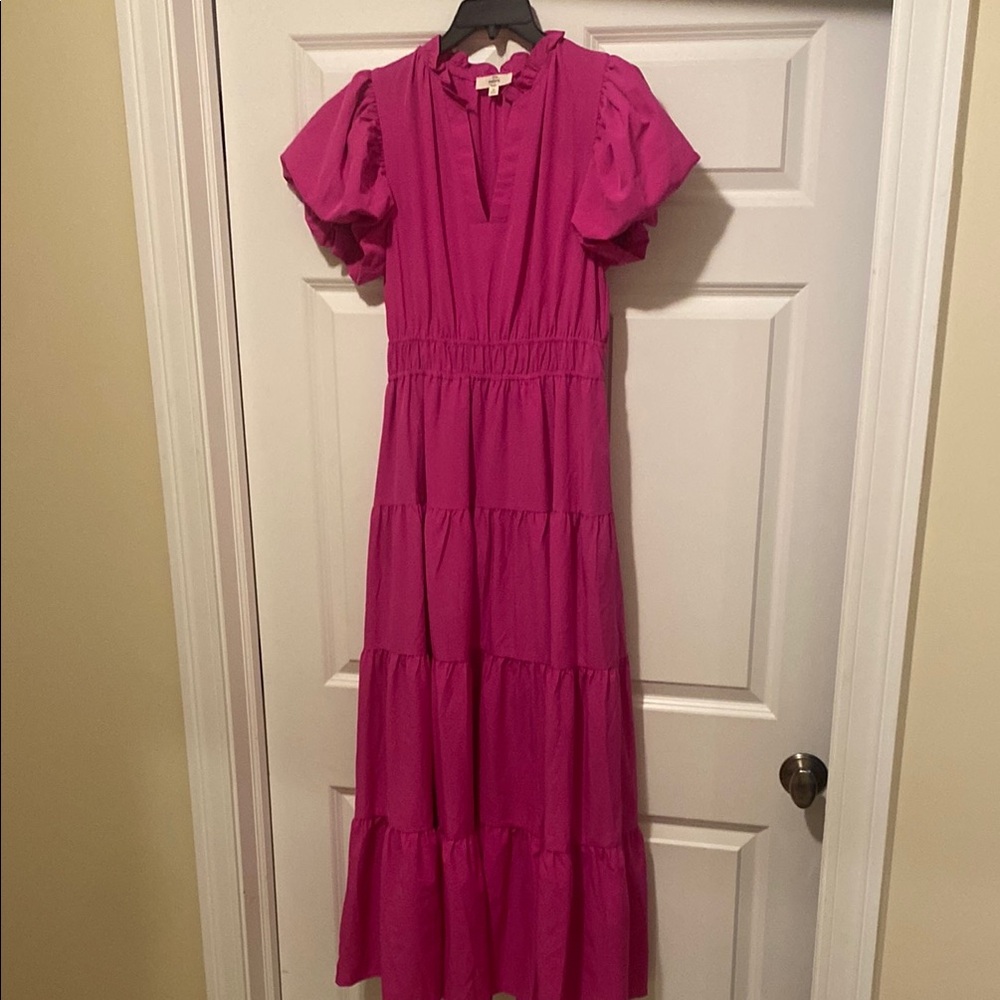 Elegant Pink Maxi Dress